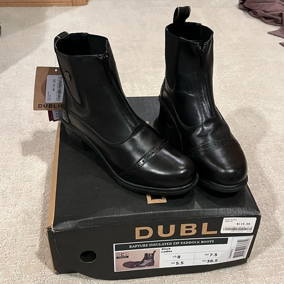 Dublin Shoes - Dublin Black Leather insulated Paddock Boots women’s size 8